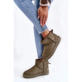 Warme Schneestiefel für Damen Big Star KK274292 Khaki braun 2