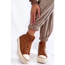 Damen High Insulated Sneakers Big Star KK274171 Braun 1