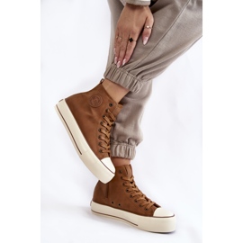 Damen High Insulated Sneakers Big Star KK274171 Braun 2