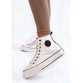 Hochisolierte Damen-Sneaker Big Star KK274170 Weiß 2