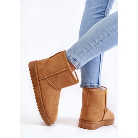 Warme Schneestiefel für Damen Hellbraun Virginia 2