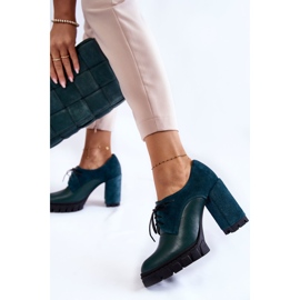 PA2 Modische Wildleder- und Lederstiefel auf der Green Carisa-Plattform grün 2