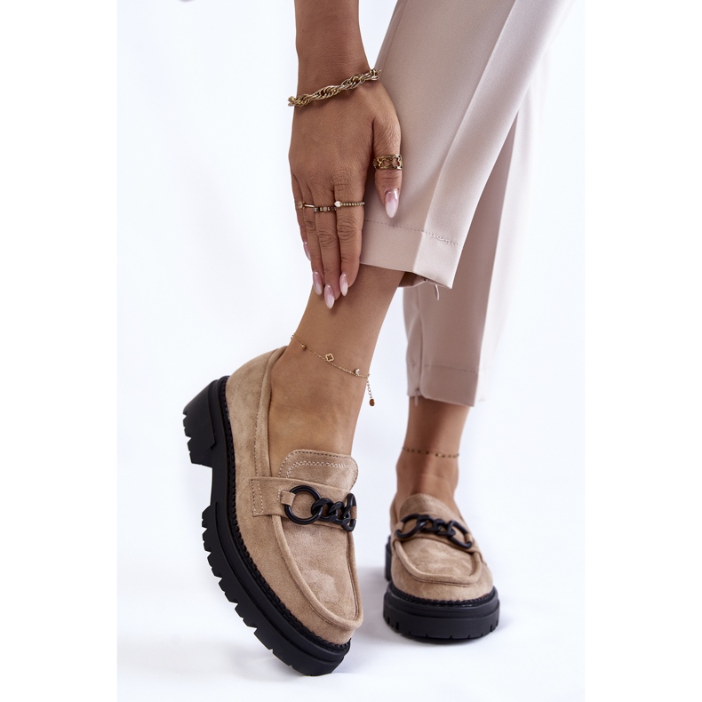 Damen-Loafer Wildleder-Loafer La.Fi Beige Willows 1