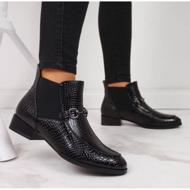 Lackierter Chelsea-Stiefel Filippo W PAW269 schwarz 2