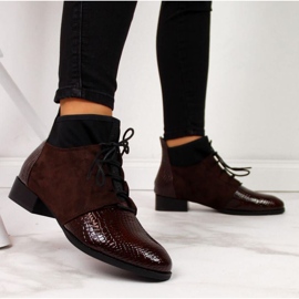 Mit Schlangenhaut isolierte Stiefel Filippo W PAW267B braun 2