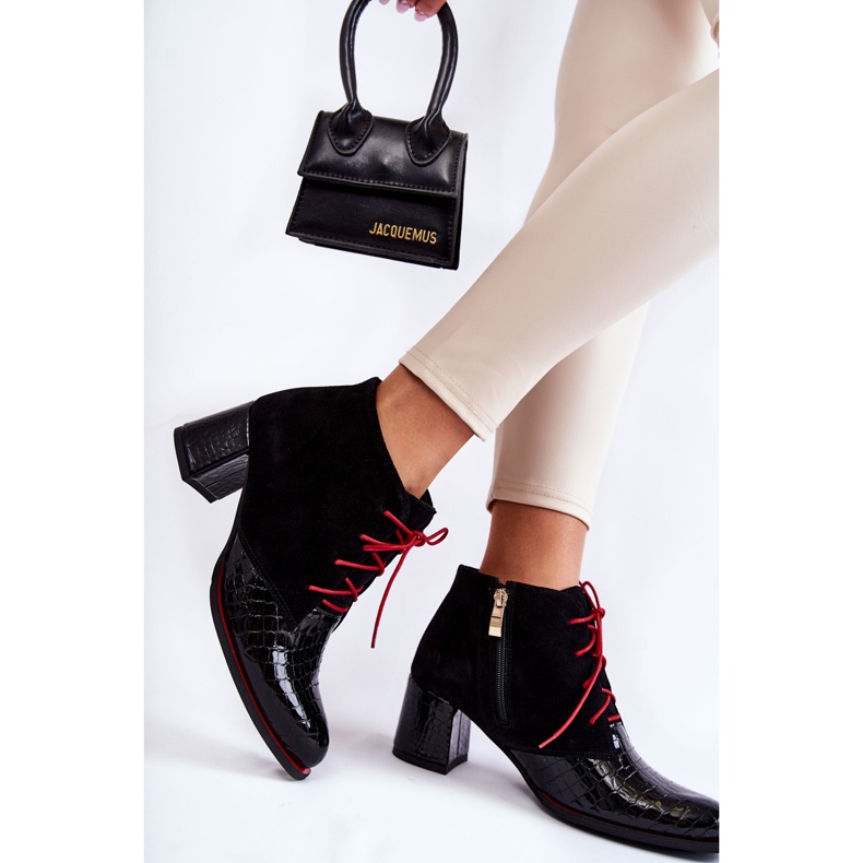 PA2 Damenstiefel mit niedrigem Absatz Schwarz Ebba 2