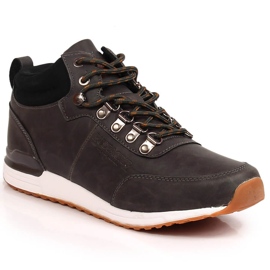 Herrenschuhe Jogger Bustagrip aus grauem Leder 1