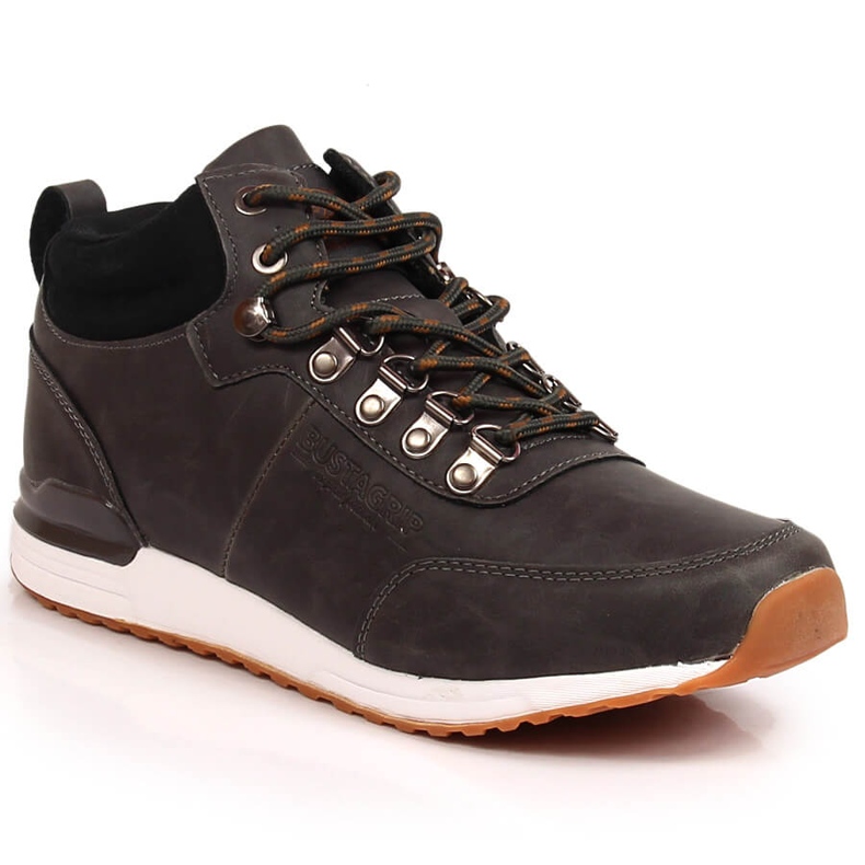 Herrenschuhe Jogger Bustagrip aus grauem Leder 1
