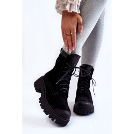 PL5 Klassische Wildleder Schwarz Warme Stiefel Caima 2