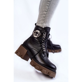 PL5 Warme Stiefel aus schwarzem Raynes-Leder mit Reißverschluss 2