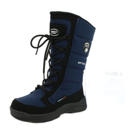 American Club Amerikanische Kindersoftshell -Stiefel mit SN12/22 Navy Membran blau 5
