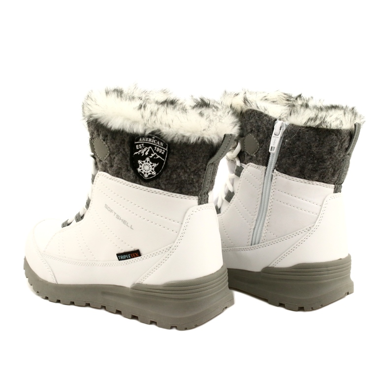 Softshell-Schneestiefel mit American Club SN26/22-Membran in Weiß grau 4