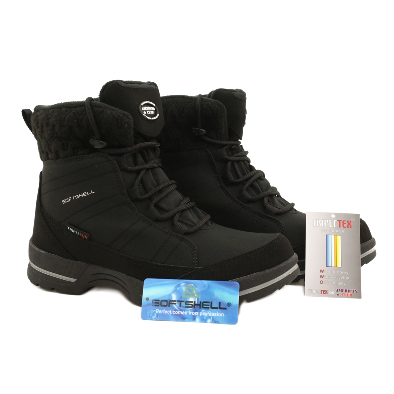 Schneestiefel Softshell mit Membran American Club SN02 / 22 schwarz 6