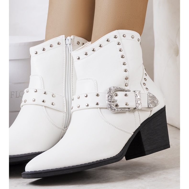 PA1 Weiße Cowboystiefel von Zoila 1