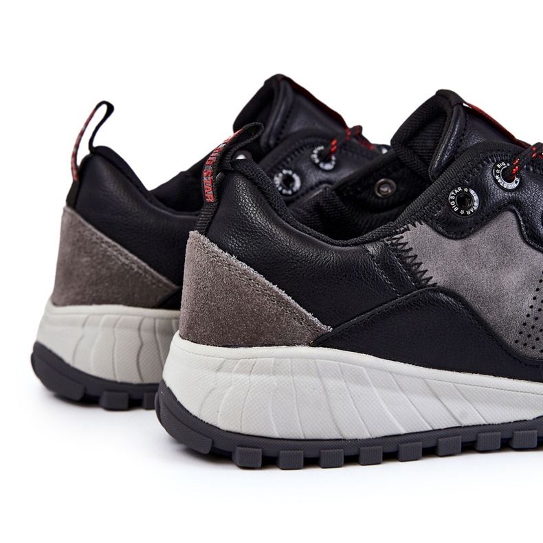 Klassische Sportschuhe für Herren Memory Foam Big Star KK174271 Grau schwarz 1