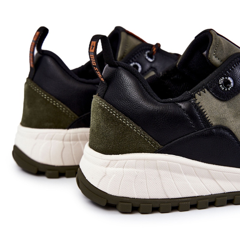 Herren Classic Sportschuhe Memory Foam Big Star KK174272 Grün schwarz 1