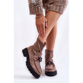 Damen Wildleder Stiefeletten La.Fi 250042B-SU Beige 1