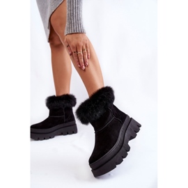 PL5 Schwarze Wildleder-Schneestiefel für Damen Ann 2