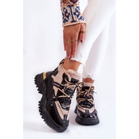 PM1 Isolierte Sportstiefel für Damen Schwarz und Beige Edora 1