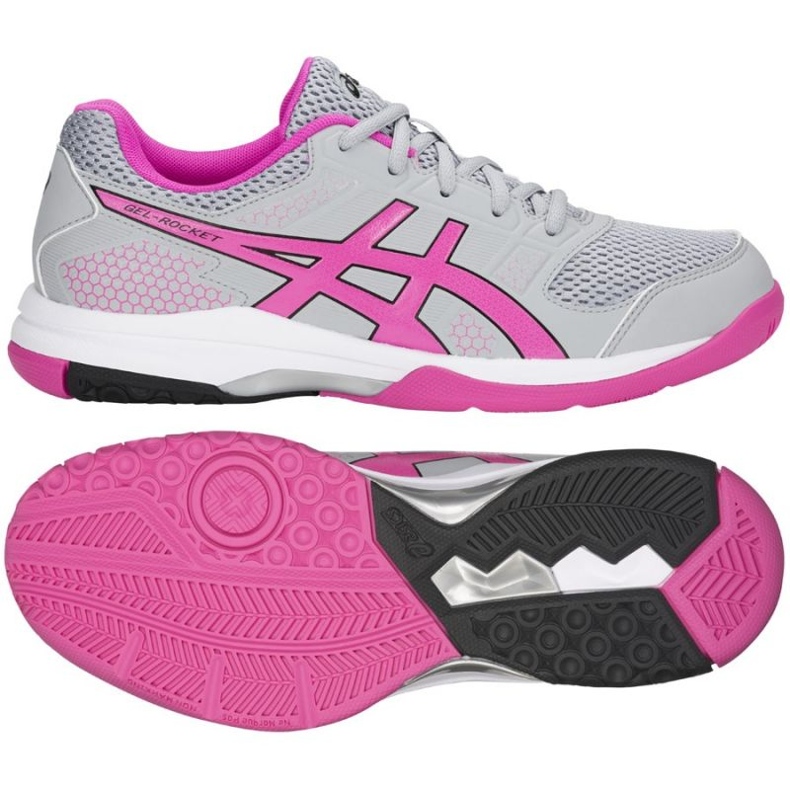 Asics Gel Rocket 8 W B756Y-020 Volleyballschuhe grau grautöne 1
