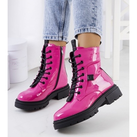 PA1 Pink lackierte Stiefel von Casies rosa 1