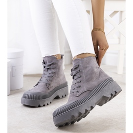 PA1 Graue Devost-Sneakers aus Öko-Wildleder 1