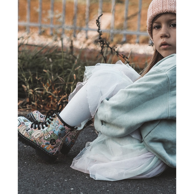 FR1 Warme Kinderstiefel Print Pink Dexi rosa mehrfarbig 2