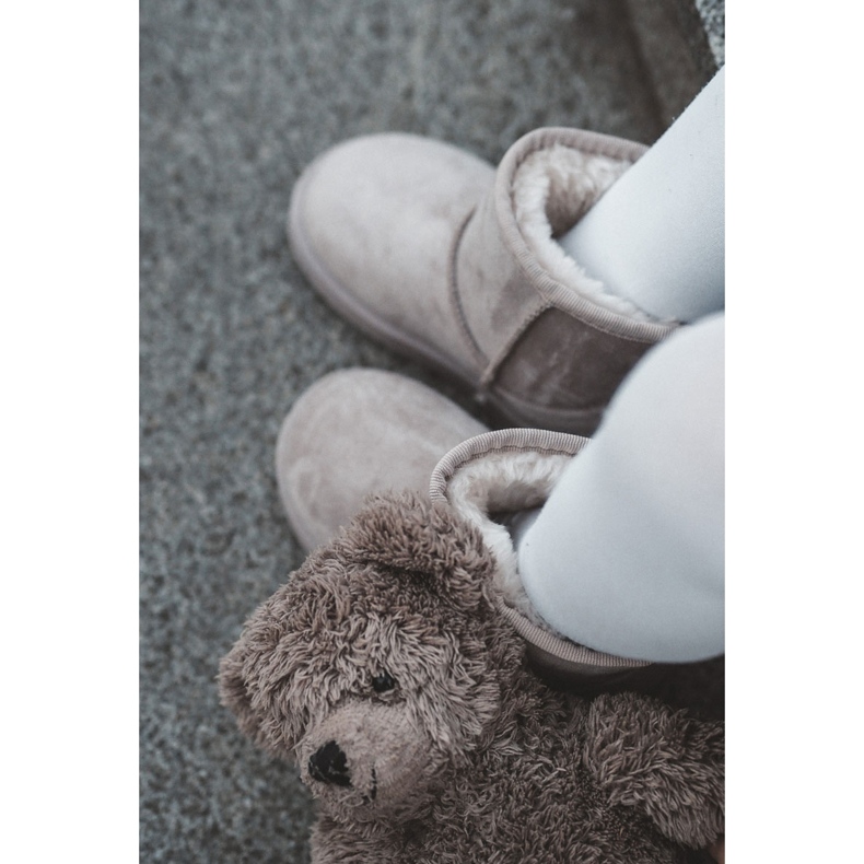 Warme Schneestiefel für Kinder Hellbeige Gooby 1