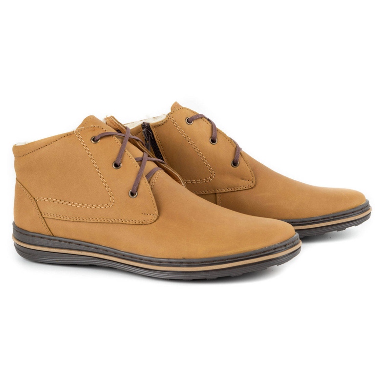 Polbut 339 rote Schuhe für Herren braun orange 3
