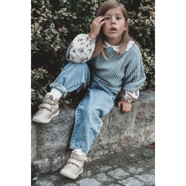 Warme Kinderstiefel mit Klettverschluss Big Star KK374189 Beige-Gold braun 1