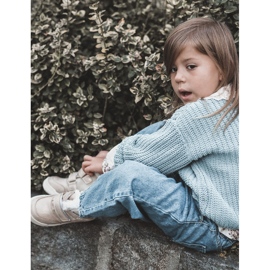 Warme Kinderstiefel mit Klettverschluss Big Star KK374189 Beige-Gold braun 2