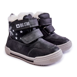 Warme Kinderstiefel mit Klettverschluss Big Star KK374191 Schwarz 1