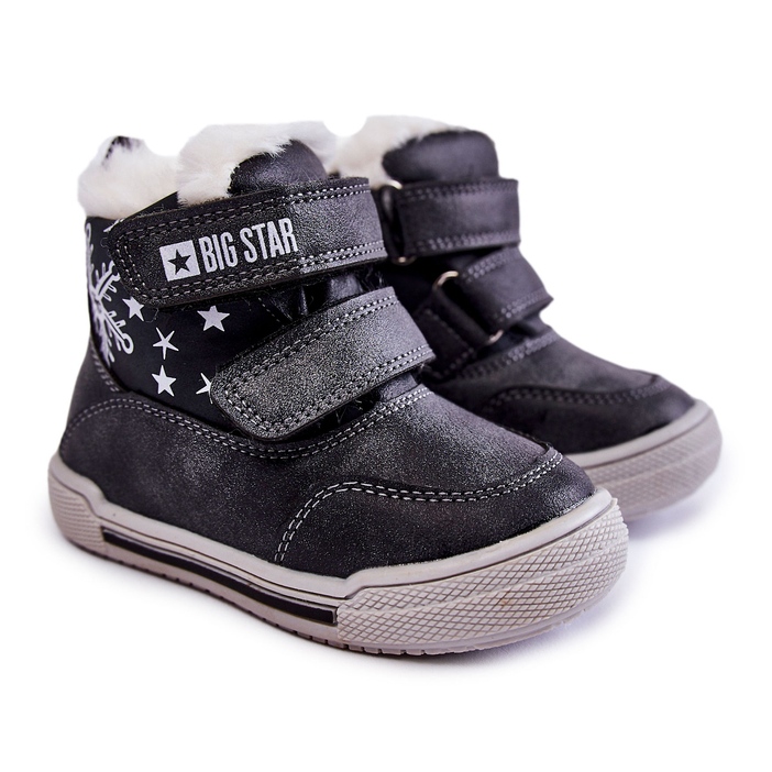 Warme Kinderstiefel mit Klettverschluss Big Star KK374191 Schwarz 1