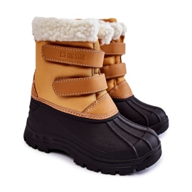 Kinder-Schneestiefel mit Klettverschluss Big Star KK374237 Camel orange 1