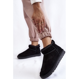 Niedrige Schneestiefel aus Wildleder für Damen Black Shelie schwarz 2