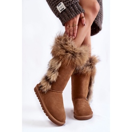 FS1 Warme Wildleder-Schneestiefel für Damen Camel Balvin braun mehrfarbig 1