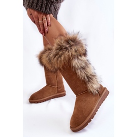 FS1 Warme Wildleder-Schneestiefel für Damen Camel Balvin braun mehrfarbig 2