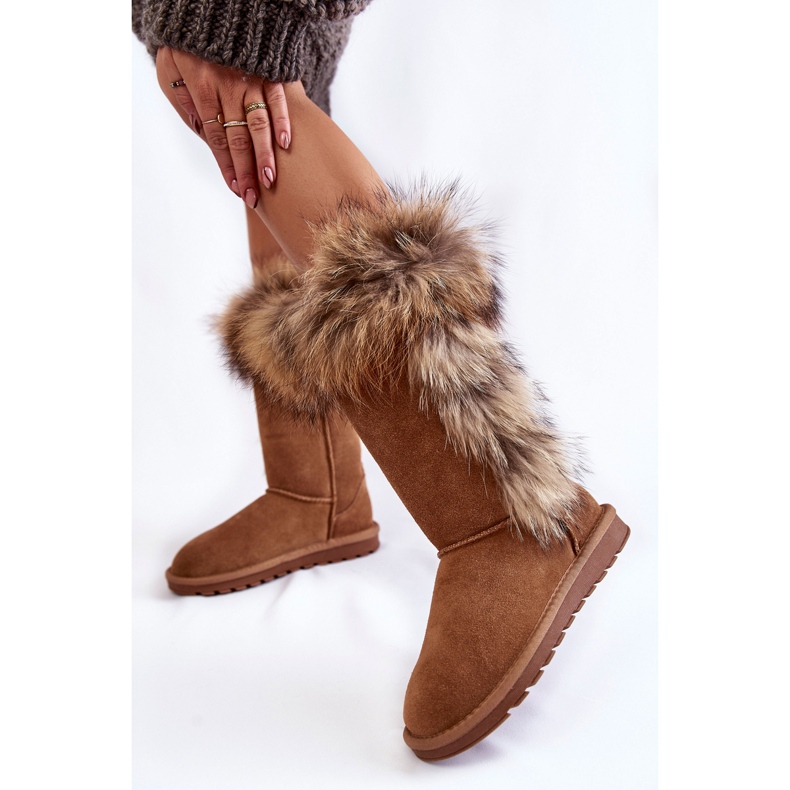 FS1 Warme Wildleder-Schneestiefel für Damen Camel Balvin braun mehrfarbig 2