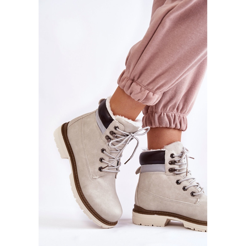 Warme Damenstiefel Hellgrau Lonne 2