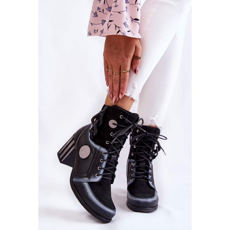 Damen Lederstiefel Maciejka 05599-01 Schwarz mehrfarbig 1