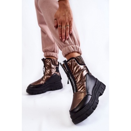 Vinceza Bequeme Schneestiefel für Damen, Braun und Schwarz Elodia mehrfarbig 2