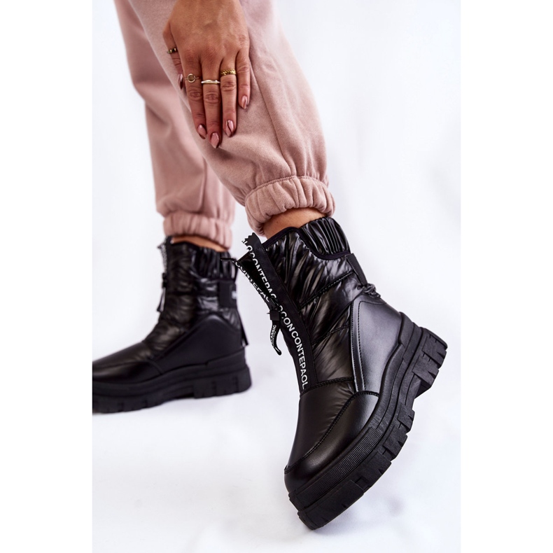 Vinceza Bequeme schwarze Schneestiefel für Damen Elodia 2