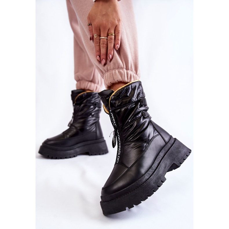 Vinceza Hohe Damen-Schneestiefel mit Reißverschluss Black Moira schwarz 2