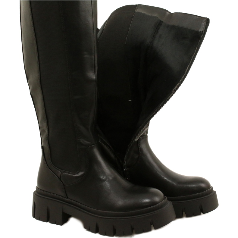 Damenstiefel mit Fellfutter Evento 22KZ35-5089 Schwarz 4