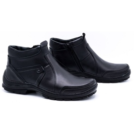 Olivier Herren Winter Lederstiefel 352MP schwarz 2