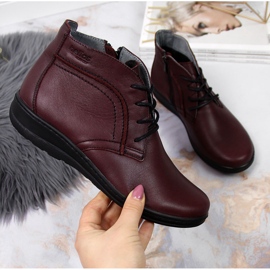 Cherry isolierte Lederstiefel Helios 612-2 rot 1