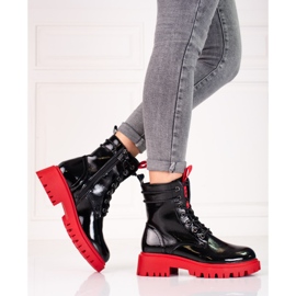 Shelovet Arbeiterinnen mit roter Sohle schwarz 1