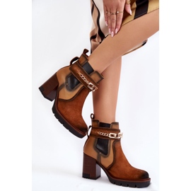 Damen Lederstiefel Maciejka 05781-29 Rot beige braun 2