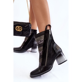 Hoher Damen-Lederstiefel Maciejka 05647-01 Schwarz grau 2