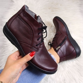 Cherry isolierte Lederstiefel Helios W 612-2 rot 1